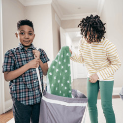 Kids doing chores