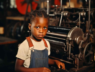 kid in mechanic shop