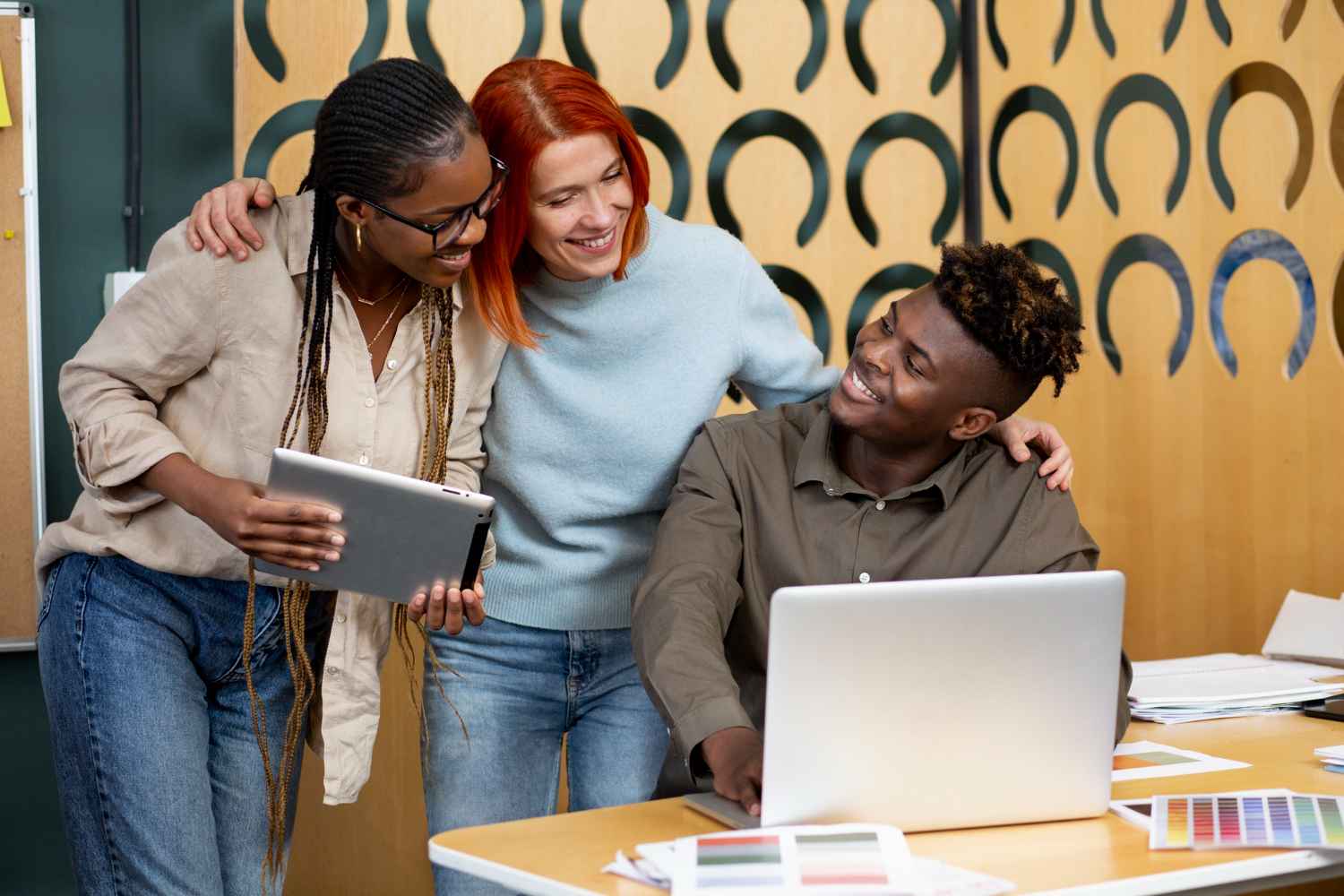 Teens at the work