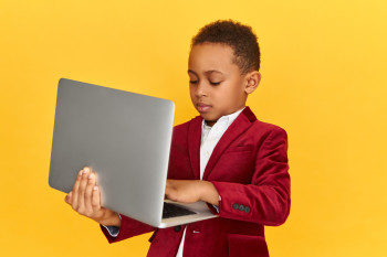 Kid with laptop