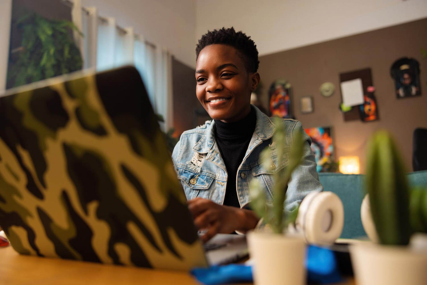 Young entrepreneur with laptop