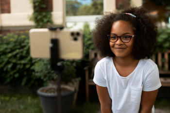 Child recording video